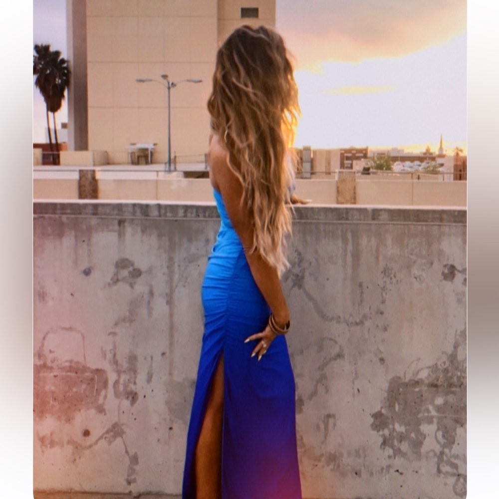 Lulus Ombré Maxi One Shoulder Dress / like new